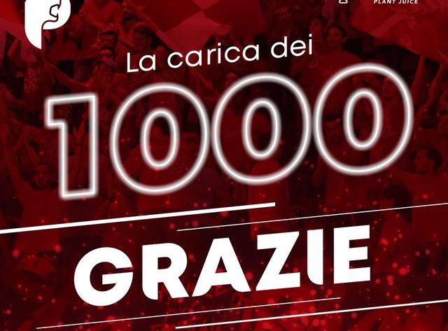 Raggiunta quota 1000