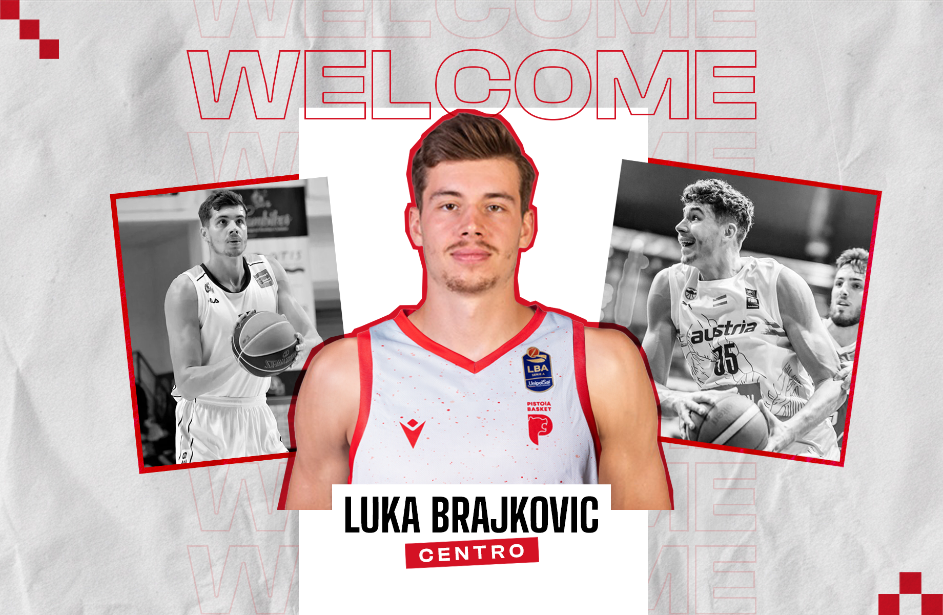 Il nuovo acquisto di Estra Pistoia Basket Luka Brajkovic