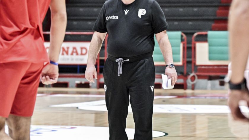 Pino Sacripanti in allenamento