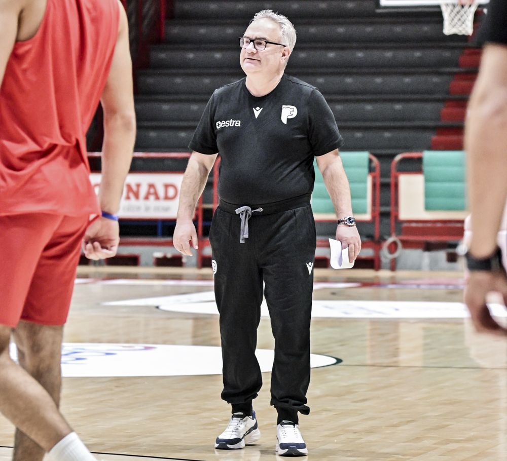 Pino Sacripanti in allenamento